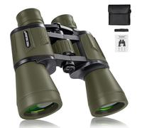 Prismáticos de Caza de 20 x 50 para Adultos, Ocular Grande de 28 mm, prismáticos Profesionales Impermeables para observación de Aves, Senderismo, conciertos, Viajes, con Prisma BAK4 FMC, Verde