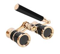 Prismáticos de ópera, 3 x 25, teatro, cristal óptico, portátil, telescopio regalo para adultos, niños, mujeres, teatro, negro
