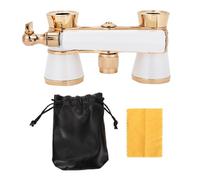 Prismáticos de ópera 3x25, prismáticos de Teatro para Mujeres y niñas, telescopio portátil con Aumento 3X y Lentes de óptica BK7, Enfoque Central para observar en Interiores en (Blanco)