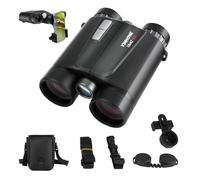 Prismáticos de telémetro láser HD de 10 x 42 para caza con adaptador de teléfono, 1650 yardas de largo alcance, medición de distancia, alta potencia, IP65, impermeable, para golf, senderismo, aves, al