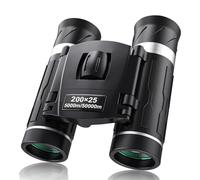 Prismáticos De Viaje Para Adultos - Lente HD compacta 200x25, Mini Telescopio Antideslizante | Prismáticos Ligeros Y Potentes para Senderismo, Observación De Fauna, Camping, Visión