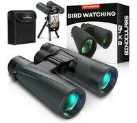 Prismáticos Ligeros y compactos para Adultos de 10 x 25 Pulgadas - Bino de Alta Potencia Mejor para observación de Aves, Caza, Viajes, Estrellas, y conciertos - Pequeño y Resistente al Agua