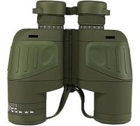 Prismáticos marinos profesionales de 10 x 50 pulgadas con brújula de navegación y telémetro, prisma BaK-4, impermeable, a prueba de niebla, para observación de aves, caza, adultos (verde)