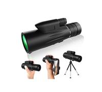 Prismáticos monoculares Bak4 con zoom de 10-30 × 42, para adultos, con soporte para teléfono móvil y trípode, adecuados para animales salvajes, observación de aves, senderismo, caza, camping al aire
