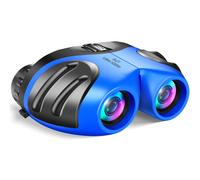 Prismáticos para niños, compactos, de alta resolución y resistentes a golpes, de color azul.