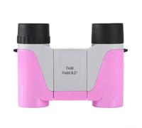 Prismáticos para niños pequeños y niños, mini telescopio de aumento de 7 x 8, para teatro y conciertos, regalo para niños pequeños, camping para niños, regalo de espías (rosa)