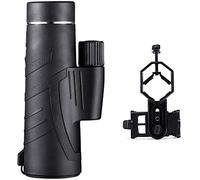 Prismáticos portátiles de alta potencia de 10 x 42 pulgadas, telescopio monocular de alta definición compacto con lente prisma BAK4, monocular de vidrio ED con adaptador de smartphone para adultos