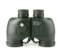 Prismáticos s 10X50 Resistentes al Agua, con nitrógeno, telémetro Grande y brújula, potentes binoculares Profesionales para Caza, HD, Marinos.