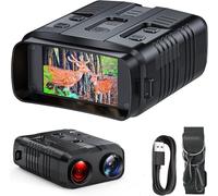 Prismaticos Vision Nocturna，4K HD Infrarrojo Binoculares Visión Nocturna 2160P Visor Nocturno para Caza Uso Diurno Y Nocturno 800m