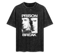 Prison Break Wentworth Miller and Dominic Purcel Unisex T-Shirt Cotton Men Summer Fashion Black tee XL