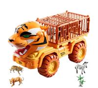Prison Car Toy Set - 1 Unit Animal Tiger Truck, Pull Back Inertia Vehicle, Children Educational Truck, Transport Play Toy For Boys Girls Classroom Kids Birthday Fun Collection Imaginative Play