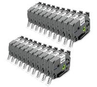 Pristar 20x Compatible para Brother P-touch 12mm Cinta para Tze-231 Tze231 Tze Etiquetas, para Brother P-Touch PT-H100R PT-H105 PT-H100LB H110 H107B D400 D210 E100 D600VP 1000 1010 H105 H100LB H100R