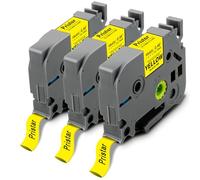 Pristar 3x Reemplazo Termorretráctil Compatible para Brother PT HSe-631 HSe631 HS-631 Cinta Negra sobre Amarilla de 11,7mm para Brother P-touch PT-E110 PT-E550W PT-E300 D210 P300BT E310BTVP E560BTVP