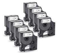 Pristar 8x Compatible para Dynmo D1 45013 S0720530 12mm Negro sobre Blanco para Dynmo LabelManager 160 210D 360D 280 PnP 640cb 500ts LabelPoint 150 200 300 350