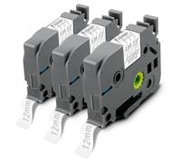 Pristar Cinta laminada TZe TZ de repuesto para Brother TZe-135 TZe135 de 12 mm, 0.47, blanco sobre transparente, compatible con Brother P-Touch PT-D210 PT-H100 PT-D220 PTD400AD PT1880 PT1290 PT1830,