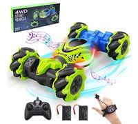 Pristar Coche Teledirigido Niños 6 7 8 9 10 Años con la Mano 4x4 Coche Control Remoto, Coch RC Telecomandado 1:24 Bracelet Coche Teledirigido Drift RC Car 2 Baterías, Regalos para el Día del Niño