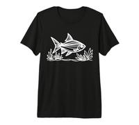 Pristella Tetra Arte Lineal Aquarianer Camiseta Premium