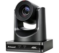 Prisual Cámara PTZ 4K NDI, avanzado PTZ de seguimiento automático 20X HDMI/USB3.0 PTZ, 1/1.8 pulgadas 4K UHD 30P con luz de recuento integrada para eventos de conferencias de iglesia, PoE, PT20X-4K-N