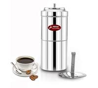 Prithi Home's and Kitchen Cafetera de acero inoxidable con filtro del sur de la India, cafetera de goteo, 160 ml aprox. Capacidad (2-3 tazas)