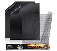 Pritogo Juego de 3 alfombrillas para barbacoa (40 x 33 cm) para horno, carbón vegetal, gas eléctrico, reutilizables, alfombrilla de horno recortable