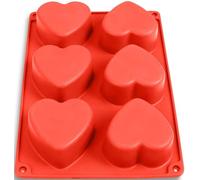 PriTogo - Molde de silicona con forma de corazón, molde para magdalenas para hacer jabón, chocolate, pastel