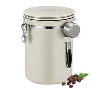 PRITOK 2,8 L de almacenamiento de cápsulas de café hermético: caja redonda de almacenamiento con cuchara, cápsulas de café, lata de metal con tapa, 18,6 x 11,8 cm