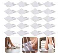 PRITOK 20 pares de pantuflas de invitados para hotel: pantuflas antideslizantes portátiles para hotel, viajes, uso en casa, invitados, unisex, para tallas 36-41 (blanco), Blanco, 42.5 EU