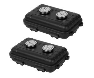 PRITOK Caja Magnética para Llaves: 2 Piezas Soporte Magnético Debajo del Coche, Sacar la Caja de la Llave del Auto para Montaje en Bajos, Negro