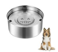 PRITOK Cuenco de agua para perro sin babear: 3 L a prueba de fugas, bebedero para perros, cuenco para perros de acero inoxidable con base antideslizante, cuenco de agua para perros, antipinchazos para