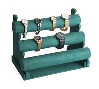 PRITOK Expositor de pulsera de terciopelo con pantalla desmontable de 3 pisos, expositor de joyas para mujeres y niñas, soporte para joyas de terciopelo, soporte para joyas, para pulsera, collar y