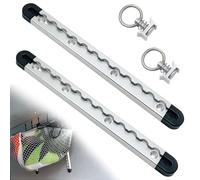 PRITOK Juego de rieles de aluminio para aerolíneas: 2 rieles semicirculares con 4 tapas finales y 2 aros de amarre, rieles de 30 cm para remolques, coches, caravanas, autocaravanas