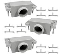 PRITOK Juego de sifón con filtro antiolores, desagüe de ducha, sifón de plástico, para desagüe de ducha, desagüe de suelo, desagüe de agua (3)