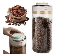 PRITOK Lata de café hermética: lata de café de 1700 ml con válvula de salida e indicador de fecha, lata de café al vacío transparente para granos de café, nueces, cacao, hojas de té