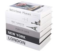 PRITOK Libros de 6 piezas: decorativos juego de libros apilados para decoración del hogar, estantería, mesa de café, oficina