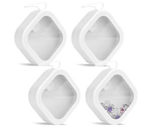 PRITOK Organizador de gomas para el pelo, 4 unidades, caja de almacenamiento para accesorios para el cabello, cajón, puede guardar hisopos de algodón, hilo dental, horquillas y pequeñas joyas de viaje