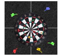 PRITOK Protector de pared para diana, tablero de dardos autoadhesivo, tablero de fibra para protección de pared, parte trasera de diana, azulejos de fieltro de pared, 60 x 60 x 1,2 cm