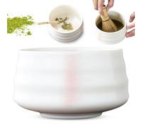 PRITOK Tazón de cerámica para matcha, 580 ml, tradicional japonés, para té, cocina, matcha, latte, amigo, familia, 12,7 x 7 cm