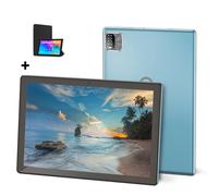 PRITOM Android Tablet 10,1 pulgadas 3GB RAM 64GB ROM Procesador de cuatro núcleos WiFi 6 HD Pantalla IPS Cámara trasera de 8,0 MP Light Blue with Case