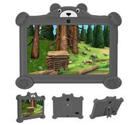 PRITOM Kids Learning Tablet PC 7 pulgadas Android 2GB RAM 32GB ROM WiFi Bluetooth con funda protectora en forma de oso Grey