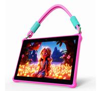 PRITOM Tableta infantil Android 13 de 10 pulgadas con cordón de 64 GB, 512 GB de expansión, tableta Toddler para niños Edad 3+ (rosa)