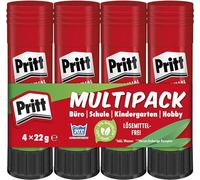 Pritt Barra Adhesiva, pegamento infantil seguro para niños para hacer manualidades, cola universal de adhesión fuerte para estuche escolar y oficina, 4x22 g Pritt Stick