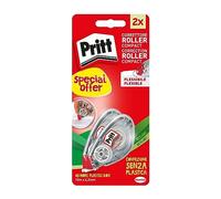 Pritt Flex Roller - Cinta correctora para escribir cualquier error, borrador de cinta para escribir frases y letras individuales, paquete de 2 (4,2 mm x 10 m)