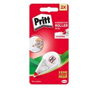 Pritt Roller correcteur Mini Flex avec pointe flexible et fonction push-pull pour une utilisation des deux côtés, réinscriptible immédiatement, largeur env. 4,2 mm, longueur 7 m