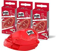 Pritt Rollo adhesivo permanente, carcasa de plástico reciclado, 16 m x 8,4 mm, panal de alta calidad + 3 recambios Eco Pack