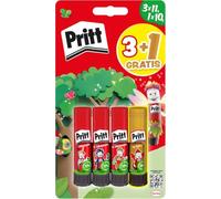 Pritt Stick Original Pegamento Barra Escolar para Manualidades, 4 x 11 g | Para Papel/Cartón/Cartulina/Etiquetas/Fotos, 97% ingredientes naturales, Lavable a 20 °C, Sin disolventes, Seguro para Niños