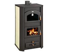 Prity FG W20 - Estufa de leña con horno y revestimiento de agua de 20 kW, estufa de calefacción central de alto rendimiento, certificado CE