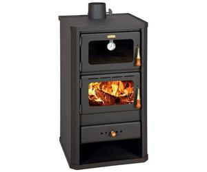 Prity FM - Estufa de leña 12.1 con horno, Calentador Estufa de leña con alta potencia calorífica eficiente para casa, apartamento y casa de vacaciones