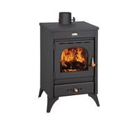 Prity K1 R - Estufa de leña con salida trasera, 9,5 kW, certificado CE, estufa de leña independiente, cumple con la norma EN 13240