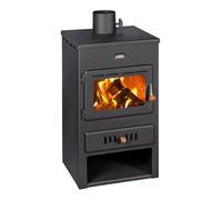 Prity K1 W8 - Estufa de leña con albornoz de agua, 8 kW, caldera de calefacción central, certificado CE, estufa de leña independiente