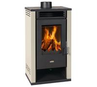 Prity K2 GT - Estufa de leña (8,1 kW, clase energética 80,4% de eficiencia, tubo de humo de 150 mm de diámetro, solución de calefacción compacta)